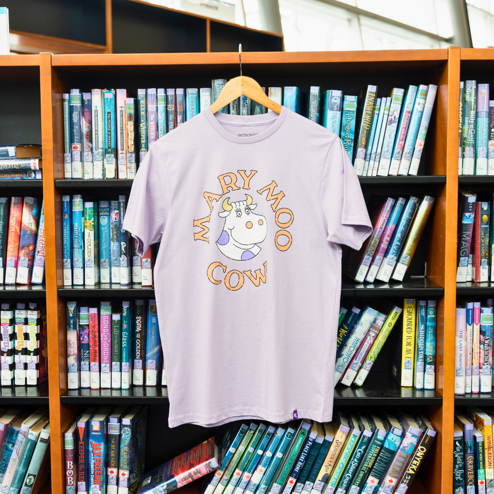 Retrokid Arthur Officially Licensed Mary Moo Cow T-Shirt Purple Orchid