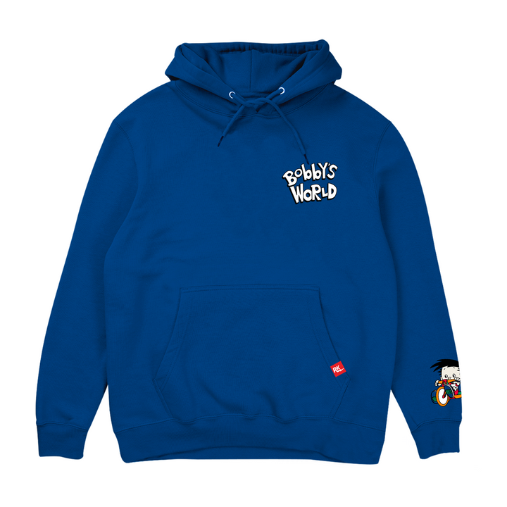 Bobby's World Bobby Generic Retrokid 90s Retro Howie Mandel Officially Licensed Royal Blue Hoodie Logo Webbly