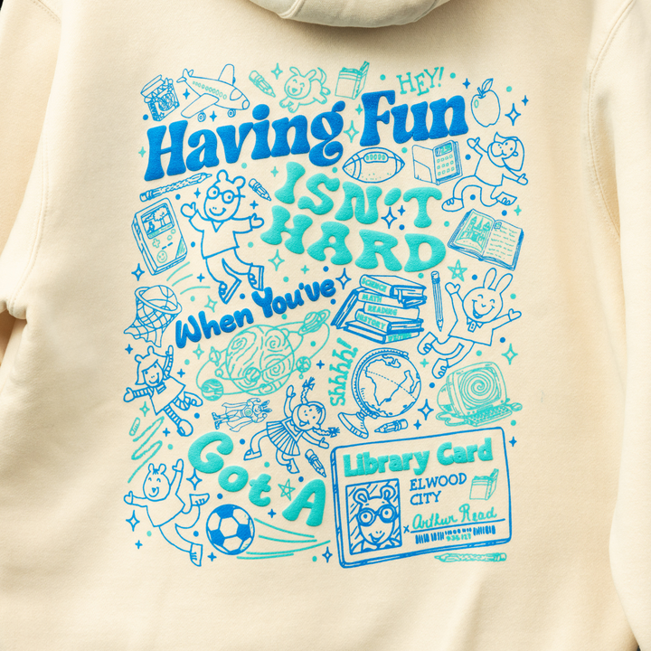 Arthur Library Card Hoodie - Ivory