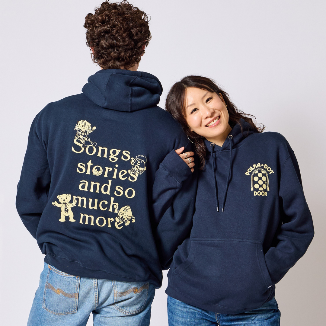 TVO Polka Dot Door Hoodie - Navy