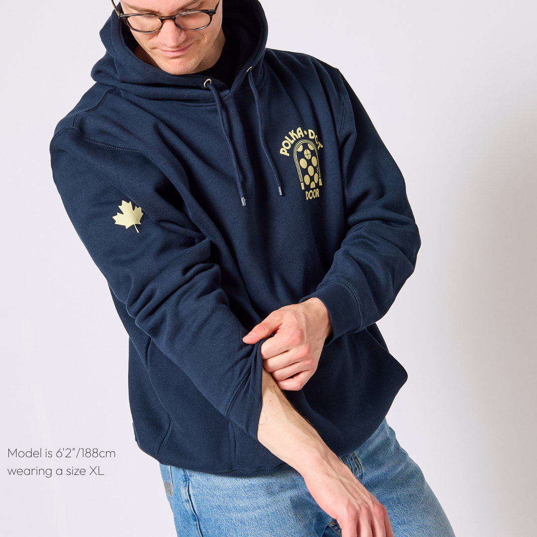 TVO Polka Dot Door Hoodie - Navy
