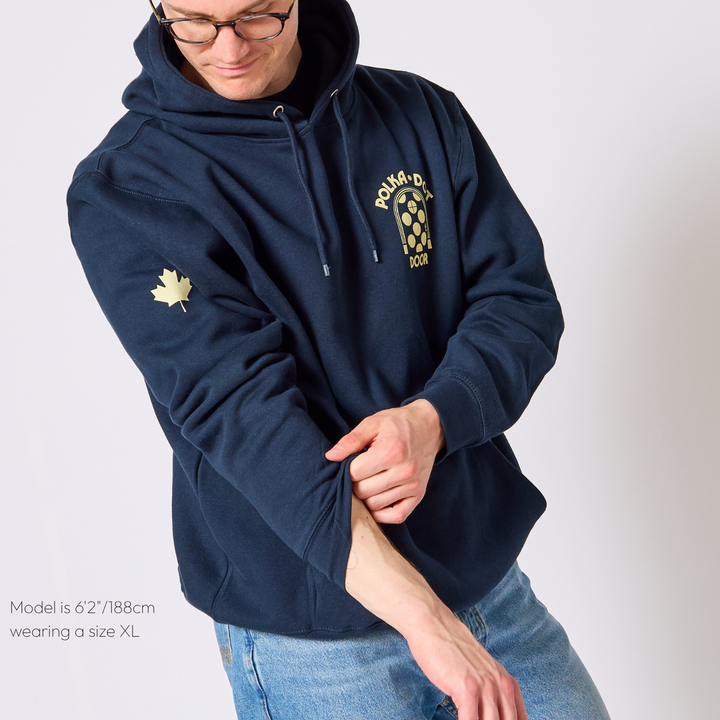 TVO Polka Dot Door Hoodie - Navy