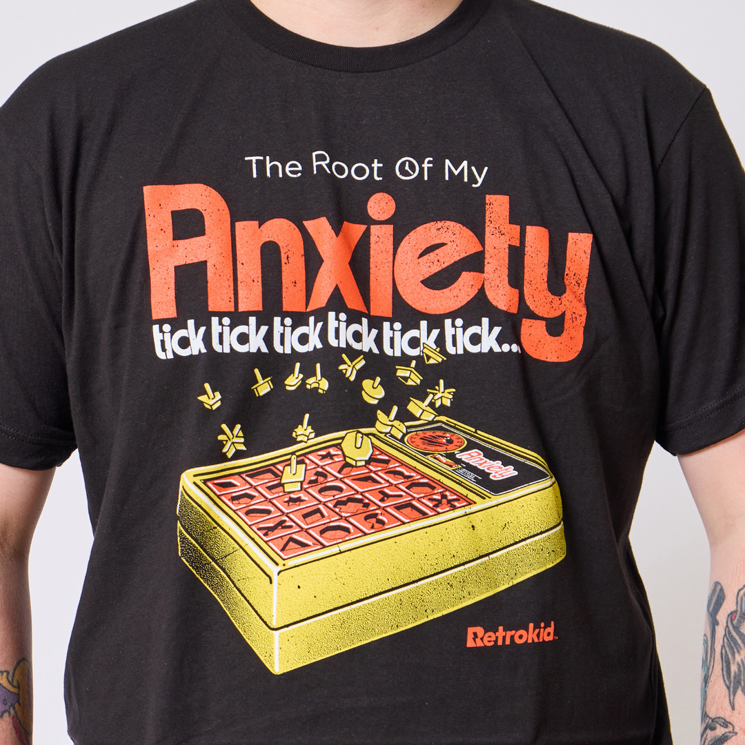 Retrokid Originals Anxiety T-Shirt - Black