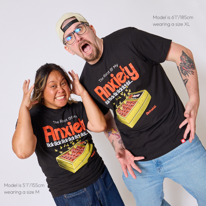 Retrokid Originals Anxiety T-Shirt - Black