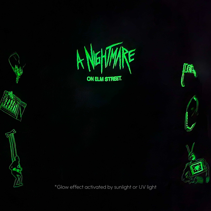 Nightmare On Elm Street Glow in the Dark Long Sleeve - Black
