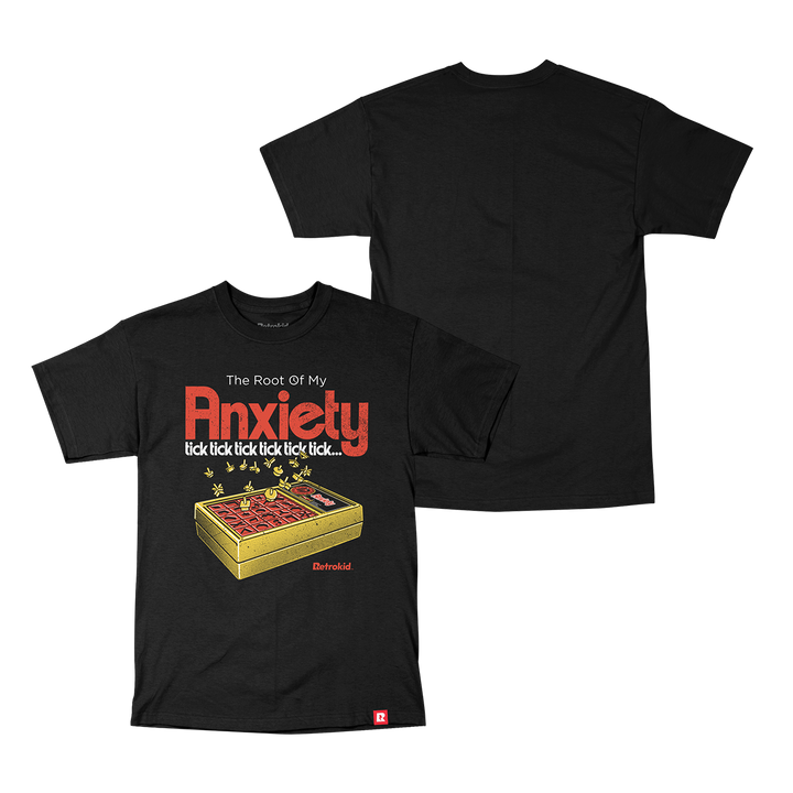 Retrokid Originals Anxiety T-Shirt - Black