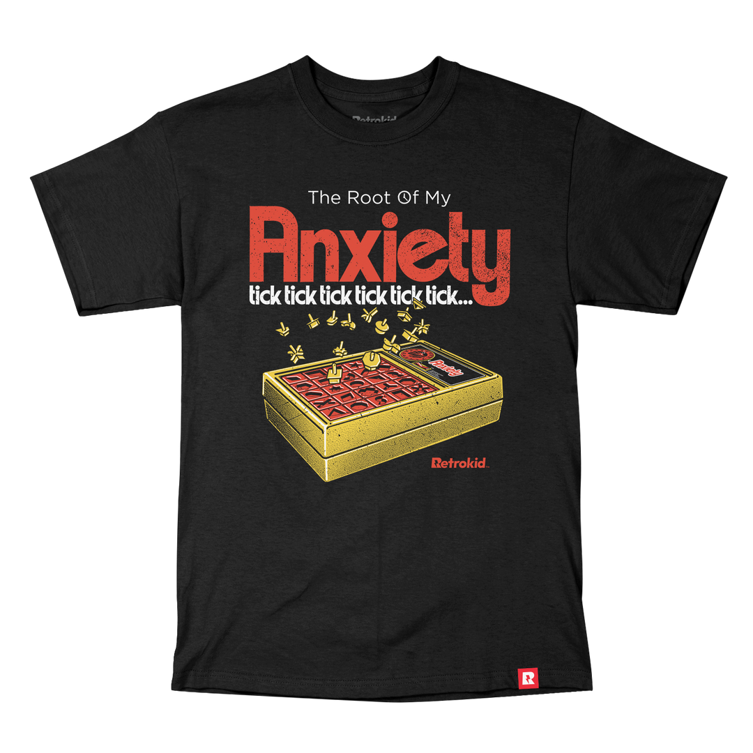 Retrokid Originals Anxiety T-Shirt - Black