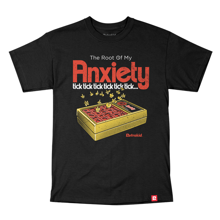 Retrokid Originals Anxiety T-Shirt - Black