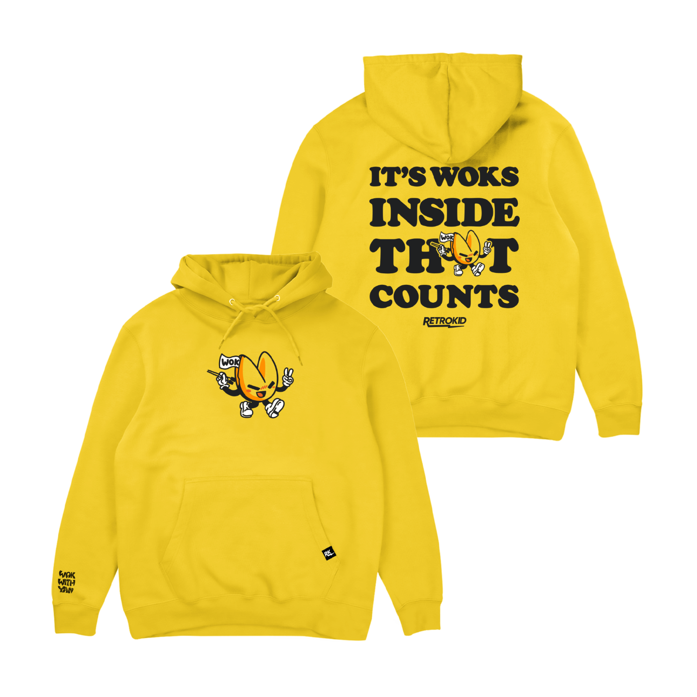 Wok With Yan Good Fortune Hoodie - Canary – Retrokid.ca