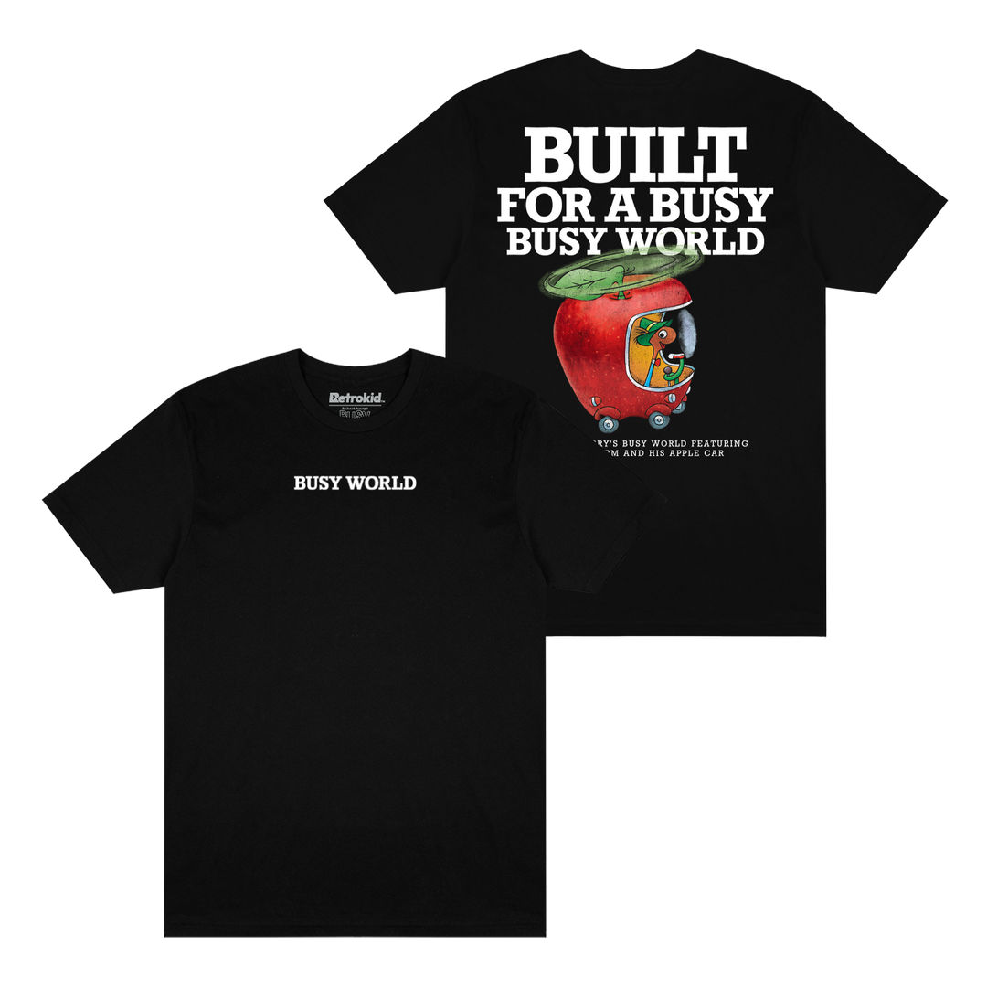 Richard Scarry Busy World T-shirt - Black