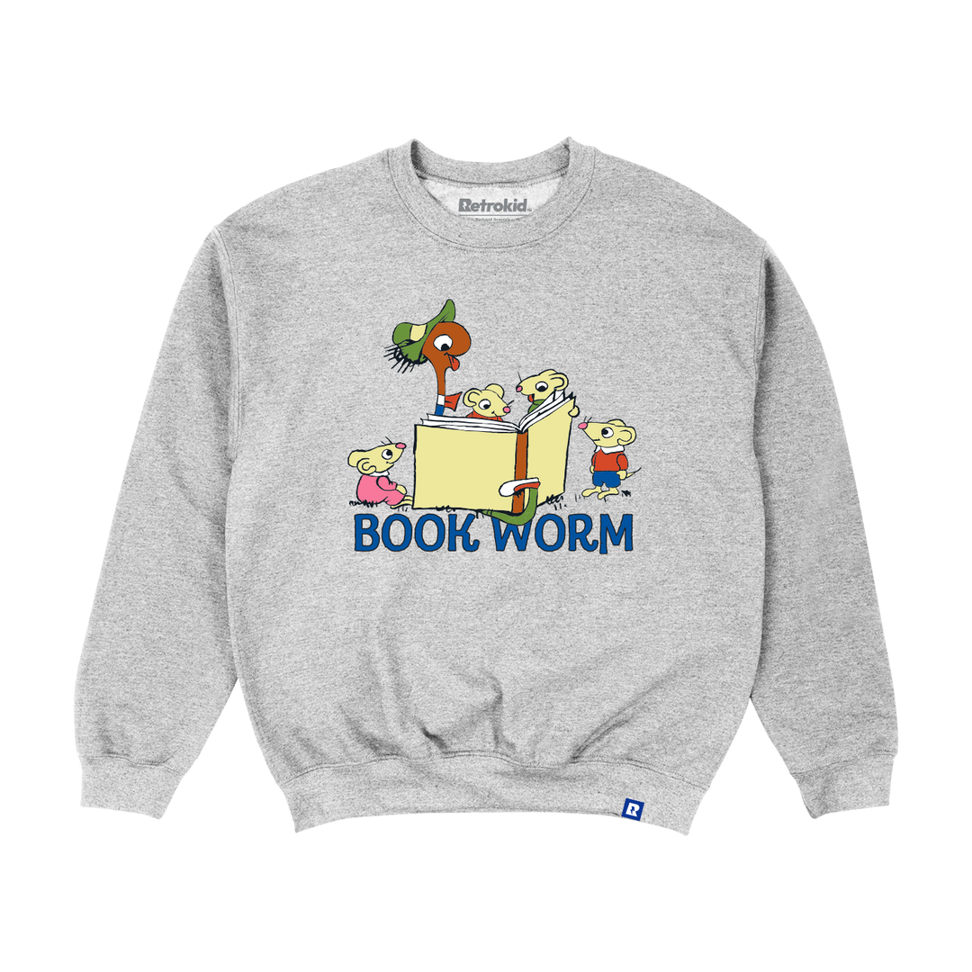 Richard Scarry Bookworm Crewneck - Grey