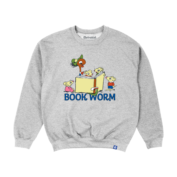Richard Scarry Bookworm Crewneck - Grey