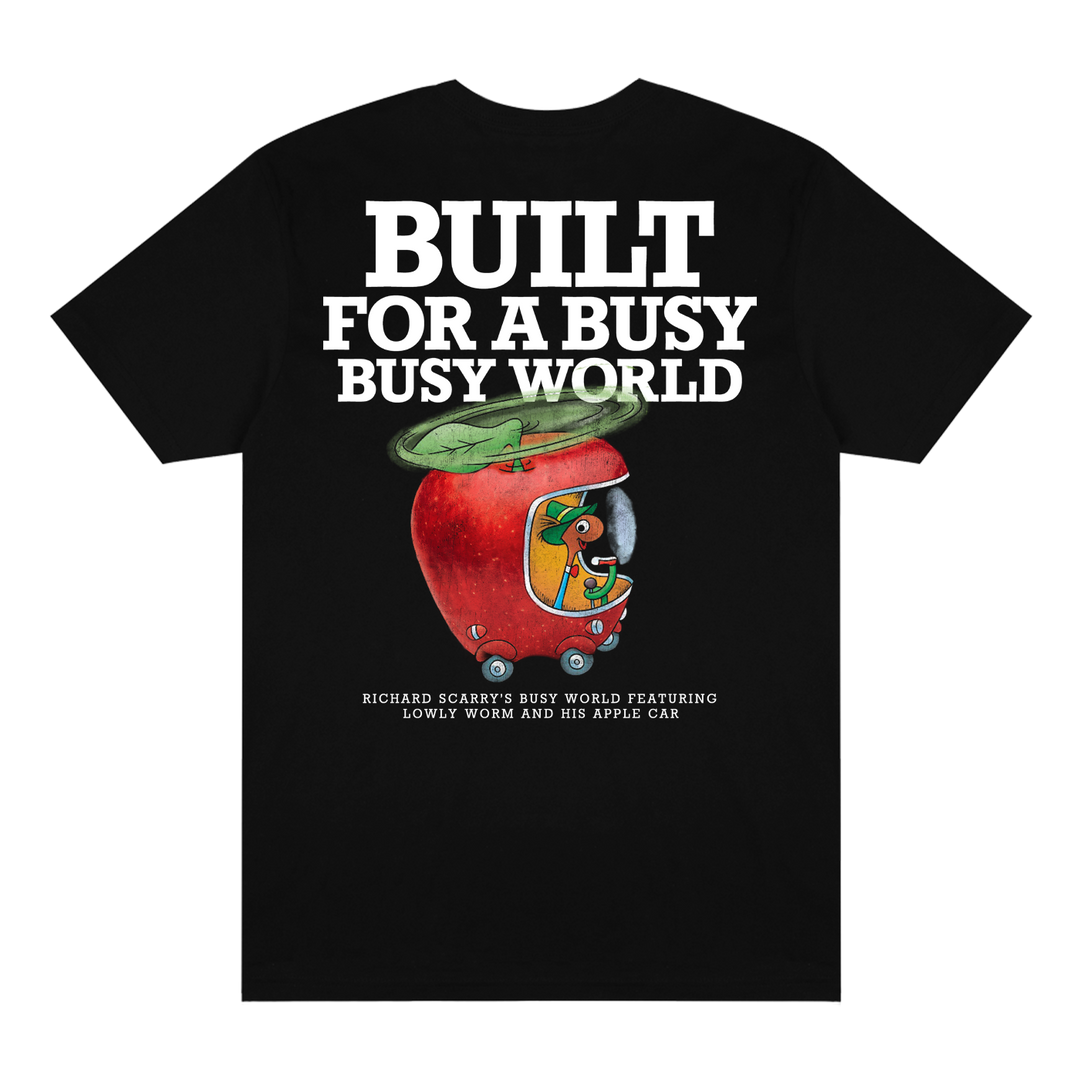 Richard Scarry Busy World T-shirt - Black