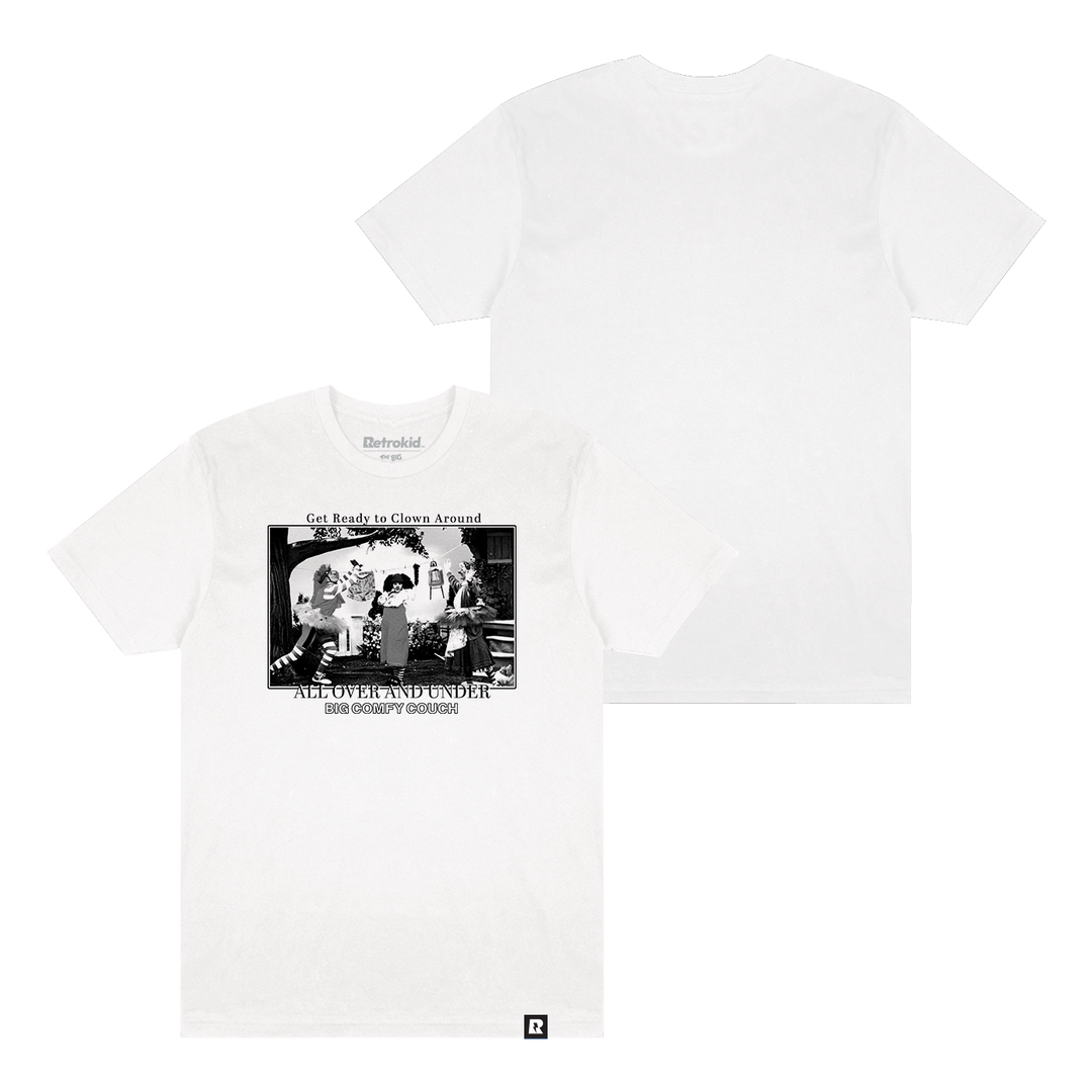 Big Comfy Couch All Over & Under T-shirt - White