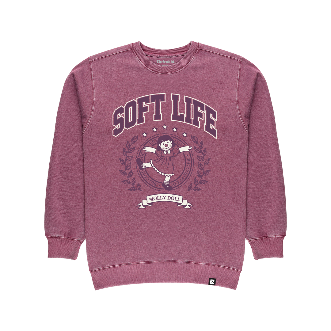 Big Comfy Couch Soft Life Crew - Vintage Berry