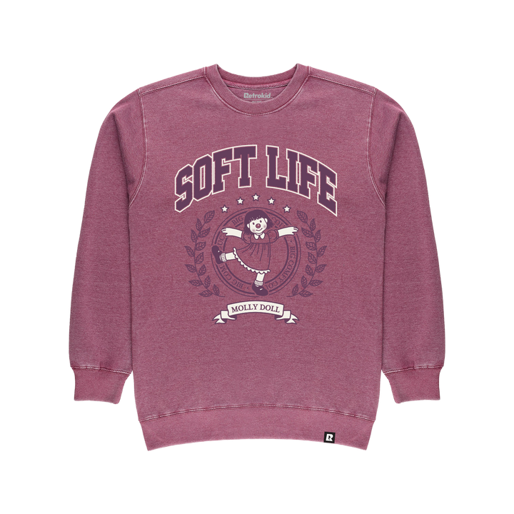 Big Comfy Couch Soft Life Crew - Vintage Berry