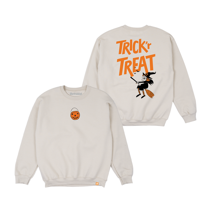 Retrokid Originals Trick R Treat Crewneck - Sand