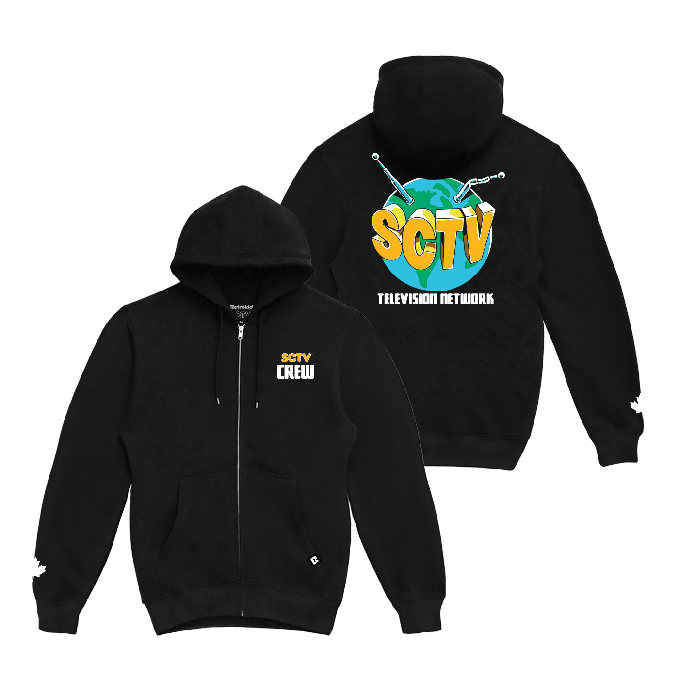 SCTV Crew Full-Zip Hoodie - Black – Retrokid.ca