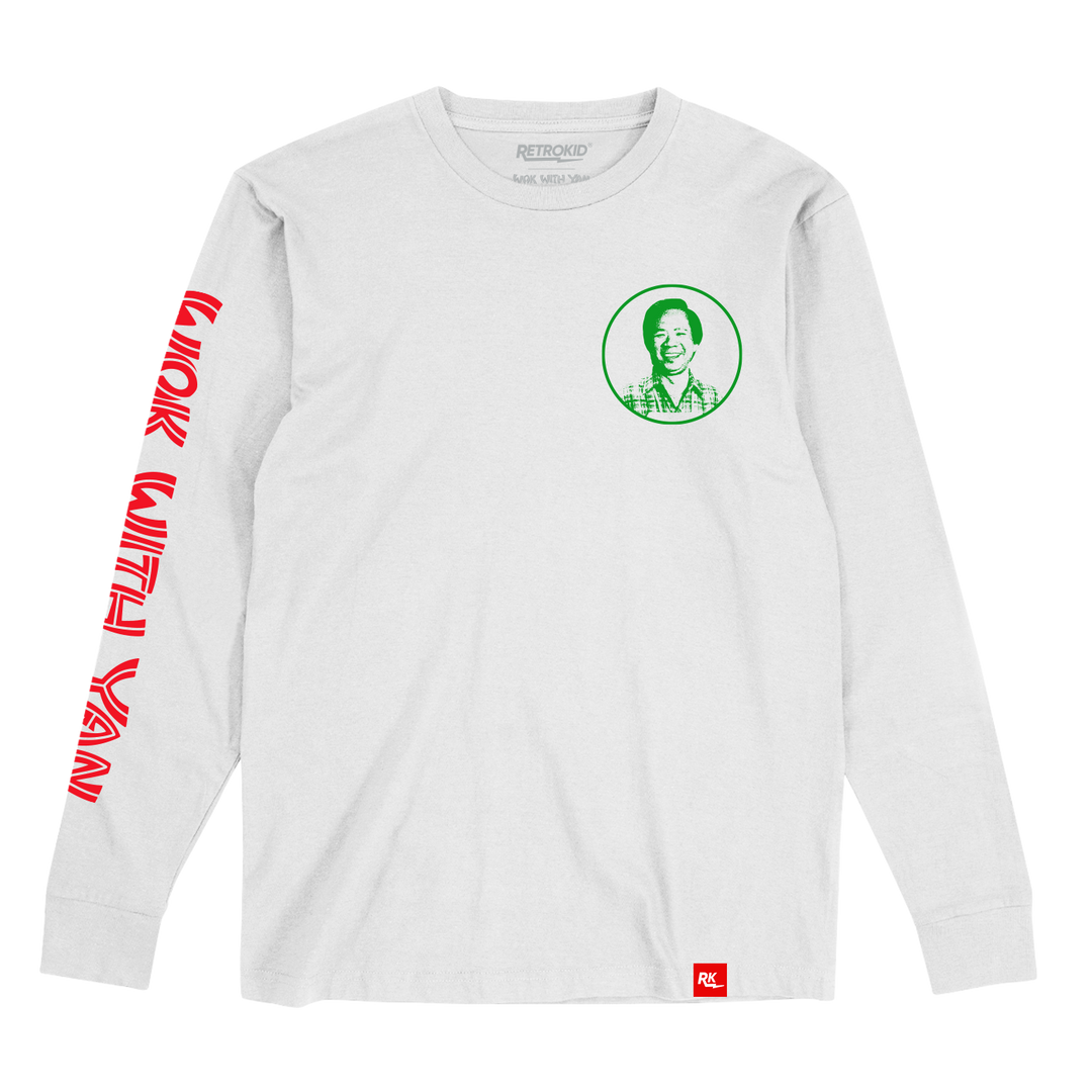 Wok With Yan Stephen Yan Restaurant Long Sleeve T-Shirt White boringfriends Yan's Restaurant