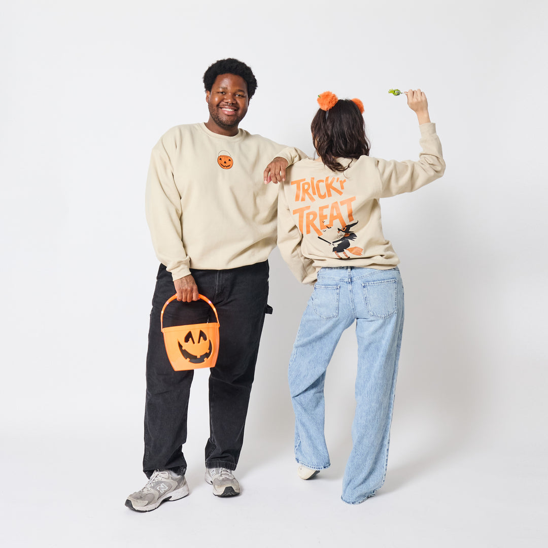 Retrokid Originals Trick R Treat Crewneck - Sand