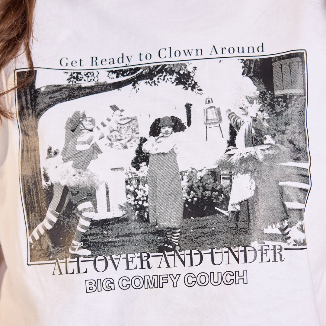 Big Comfy Couch All Over & Under T-shirt - White