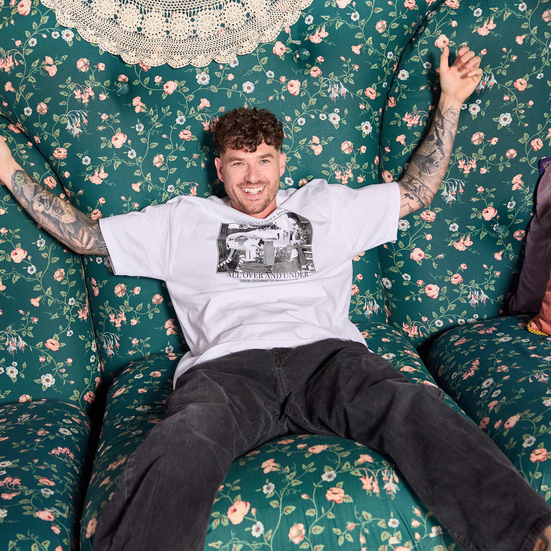 Big Comfy Couch All Over & Under T-shirt - White