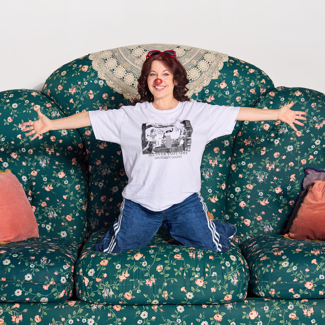 Big Comfy Couch All Over & Under T-shirt - White