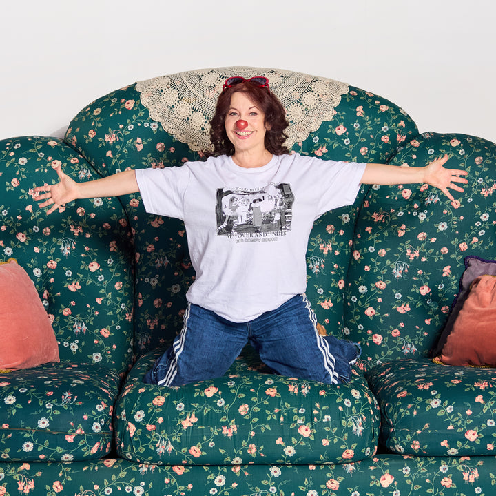 Big Comfy Couch All Over & Under T-shirt - White