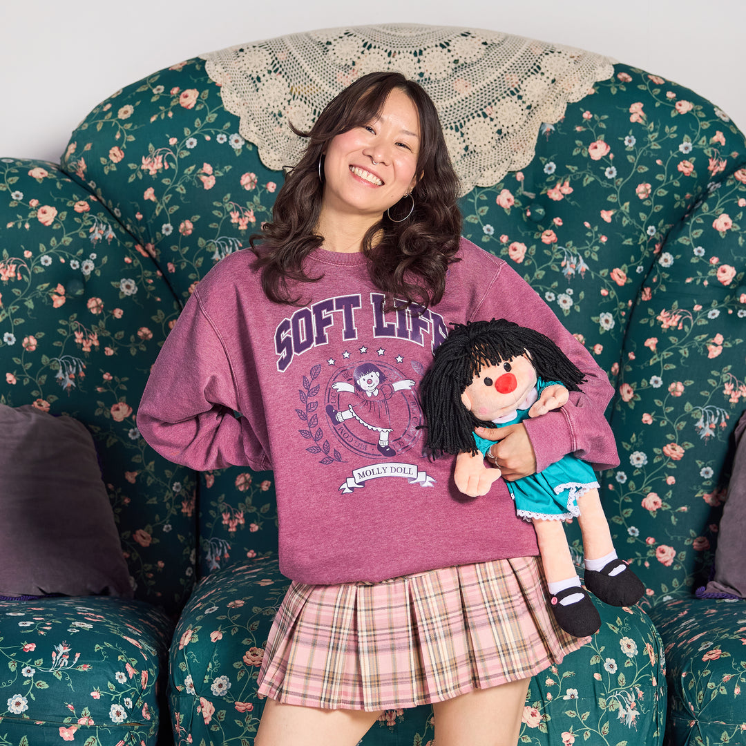Big Comfy Couch Soft Life Crew - Vintage Berry