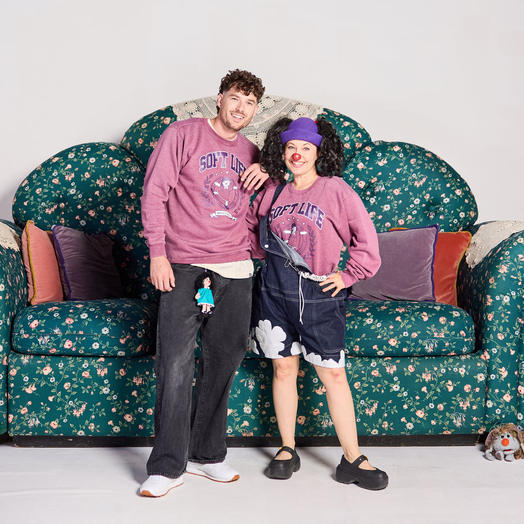 Big Comfy Couch Soft Life Crew - Vintage Berry