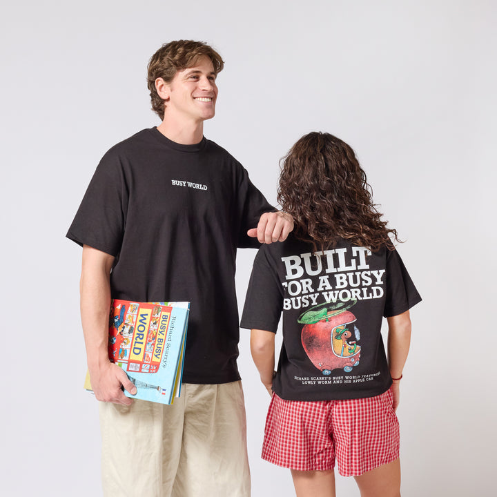 Richard Scarry Busy World T-shirt - Black