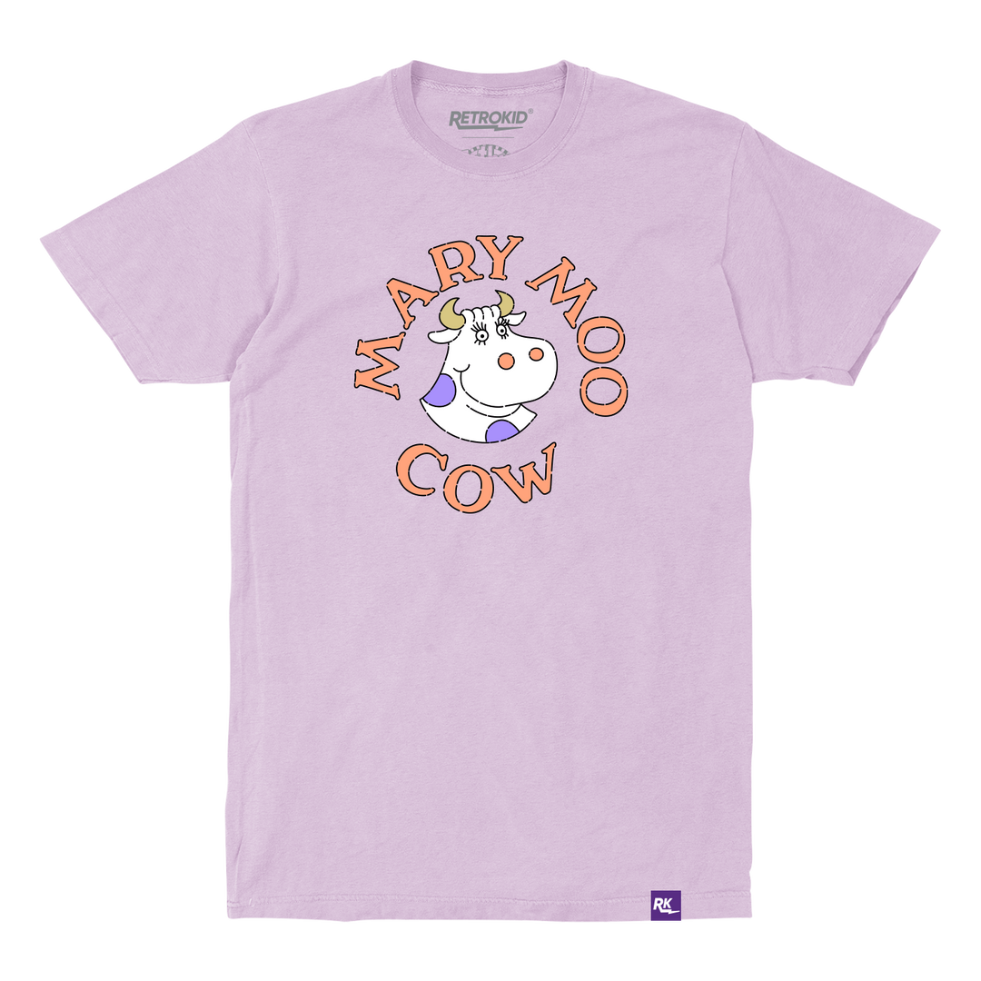 Retrokid Arthur Officially Licensed Mary Moo Cow T-Shirt Purple Orchid