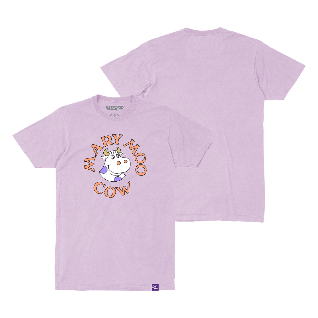 Retrokid Arthur Officially Licensed Mary Moo Cow T-Shirt Purple Orchid