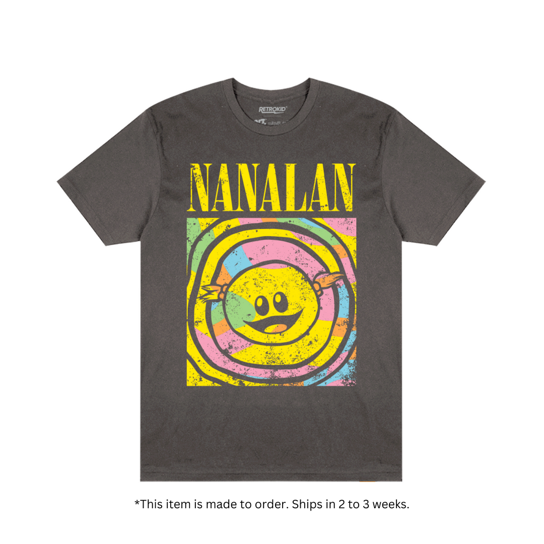 Nanalan Nirvanalan T-Shirt - Vintage Charcoal (Made to Order)