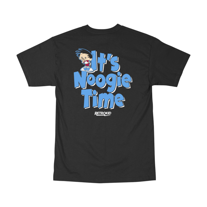 Bobby's World Bobby Generic Retrokid 90s Retro Howie Mandel Officially Licensed Black T-Shirt It's Noogie Time Uncle Ted