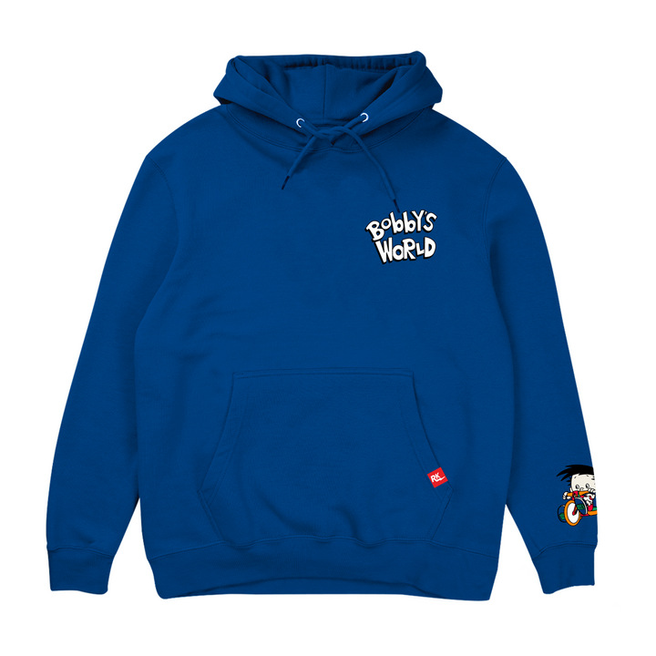 Bobby's World Bobby Generic Retrokid 90s Retro Howie Mandel Officially Licensed Royal Blue Hoodie Logo Webbly 