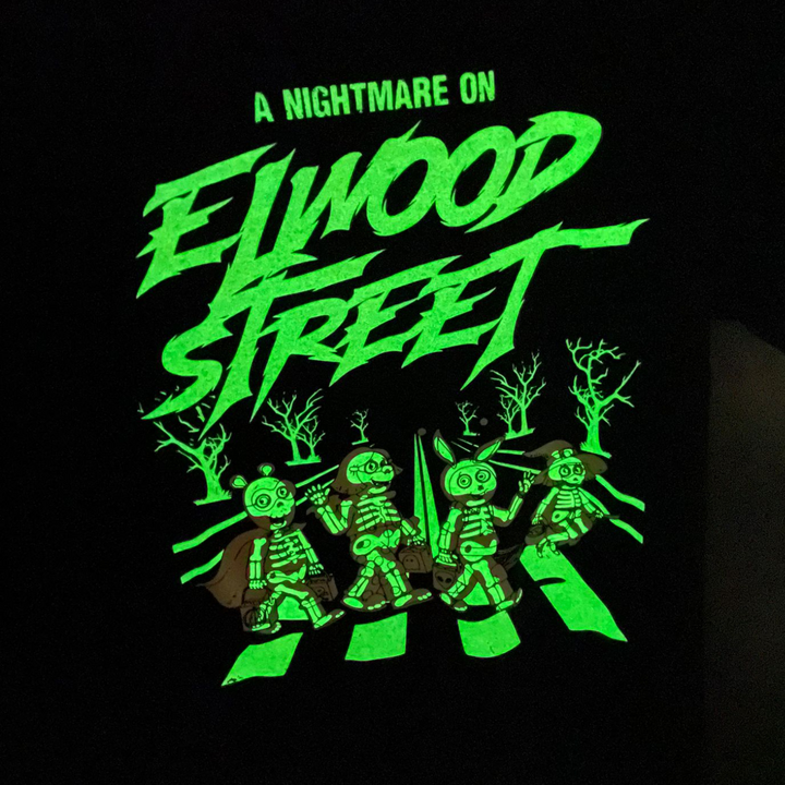 Arthur Elwood Street Glow In The Dark T-Shirt - Black