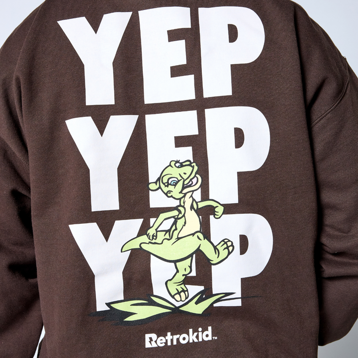 The Land Before Time Ducky Crewneck - Dark Chocolate