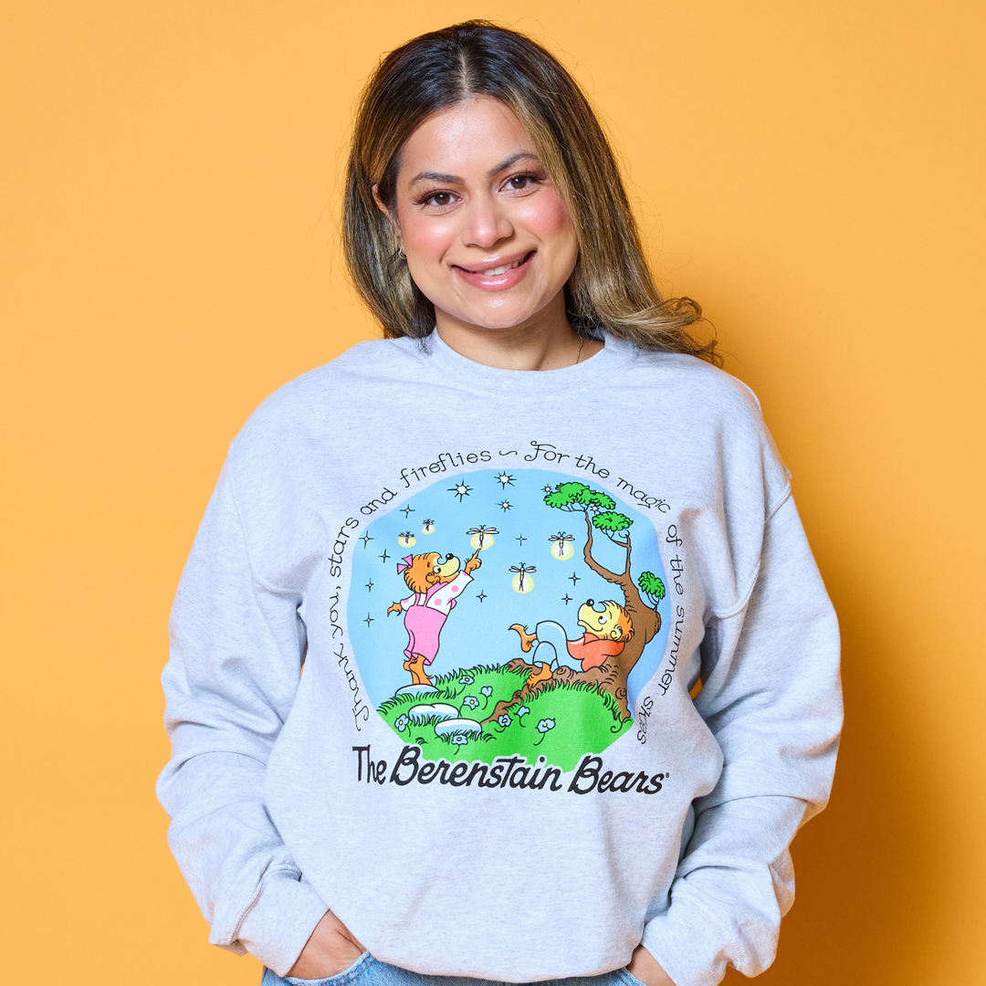 Berenstain Bears Summer Skies Crewneck - Heather Grey