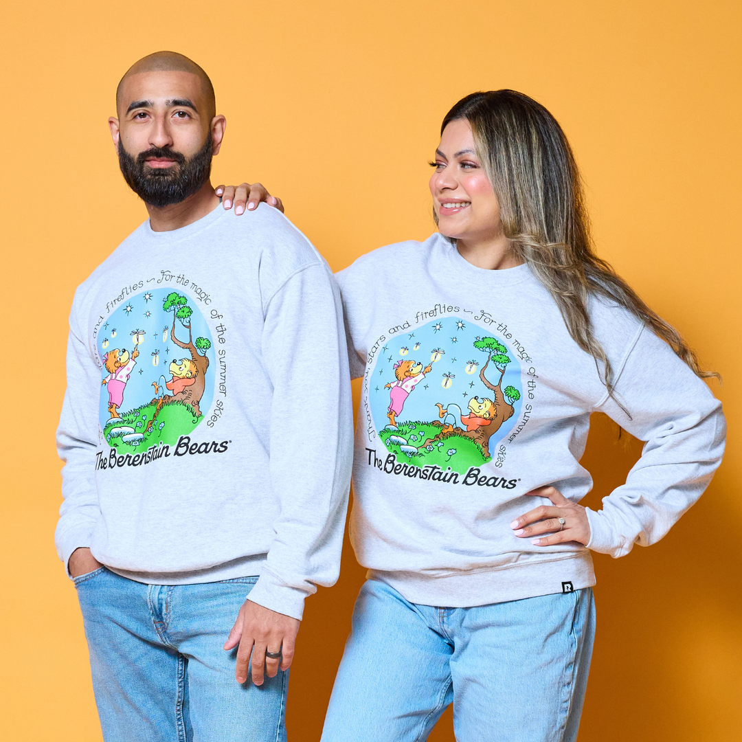 Berenstain Bears Summer Skies Crewneck - Heather Grey