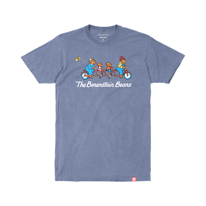 Berenstain Bears Wheely Good Time T-Shirt - Vintage Blue
