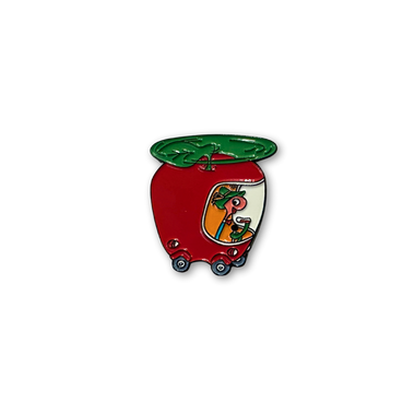 Richard Scarry Apple Car Enamel Pin