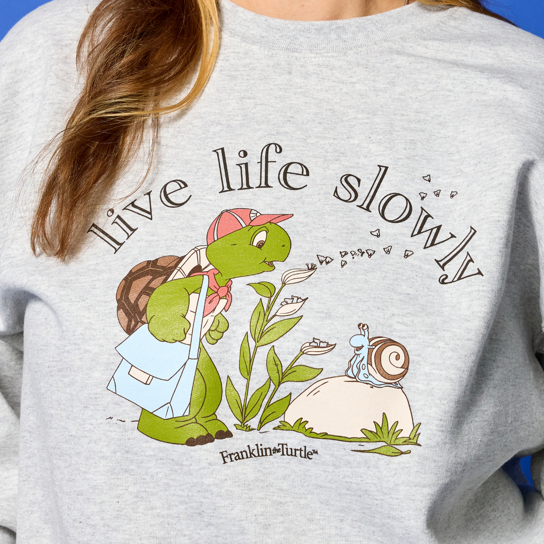 Nelvana Franklin The Turtle Crewneck - Ash Grey