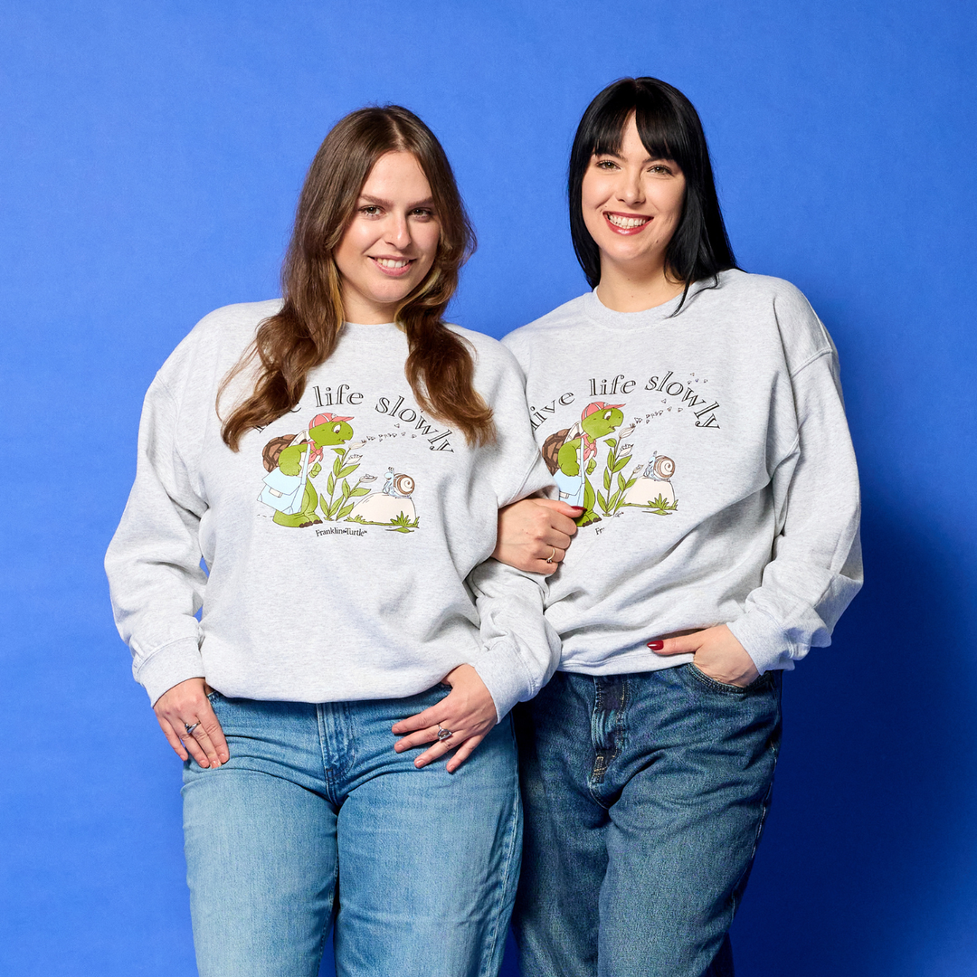 Nelvana Franklin The Turtle Crewneck - Ash Grey