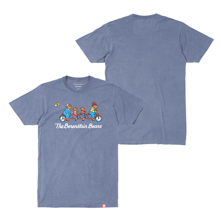 Berenstain Bears Wheely Good Time T-Shirt - Vintage Blue