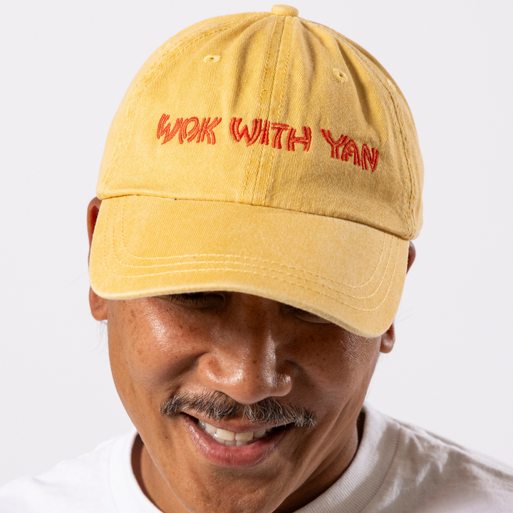 Wok With Yan Stephen Yan Logo Hat Mustard Yellow 