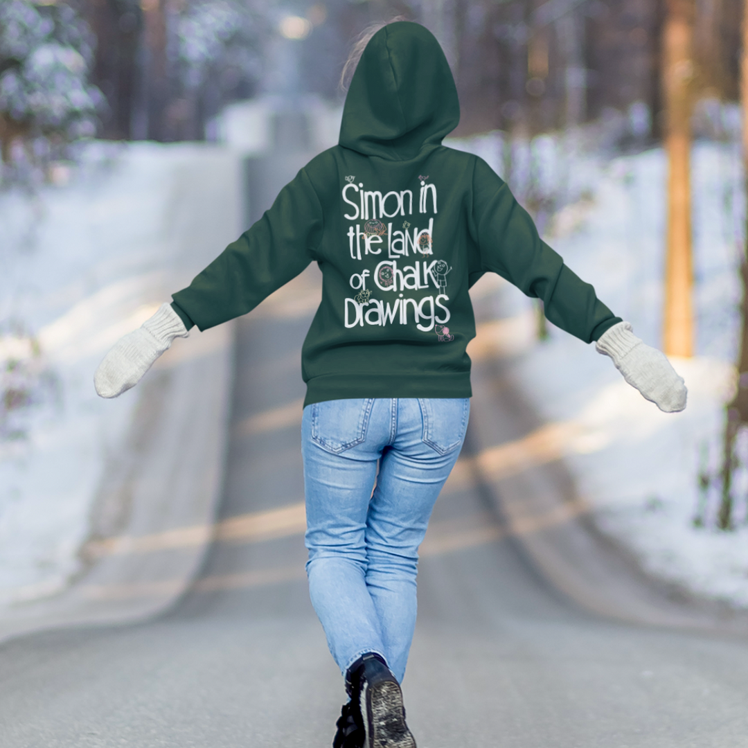 Simon in the Land of Chalk Drawings Simon Hoodie - Forest Green