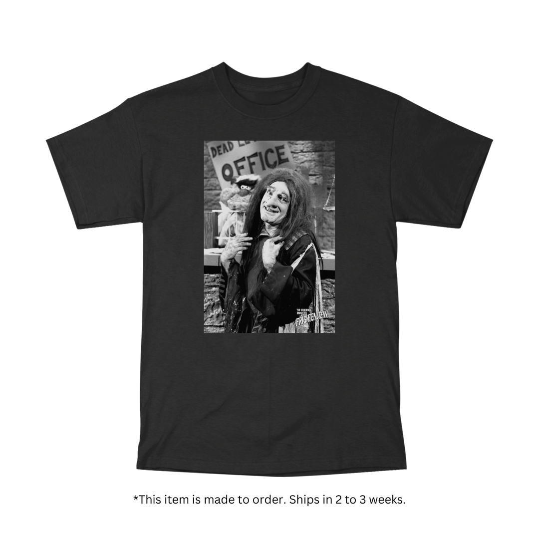 Hilarious House of Frightenstein Grizelda T-Shirt - Black [Made to Order]