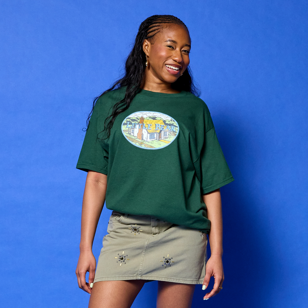Nelvana Little Bear Logo T-Shirt - Forest Green