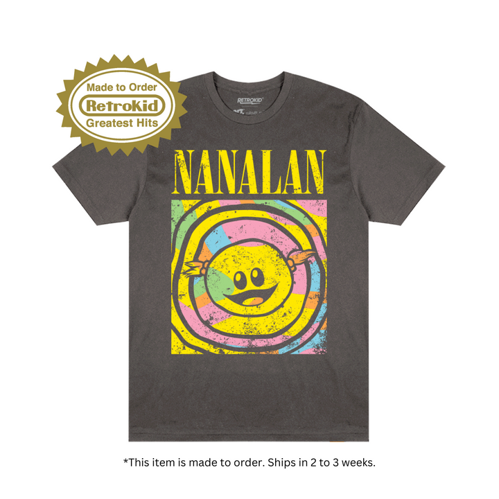 Nanalan Nirvanalan T-Shirt - Vintage Charcoal (Made to Order)